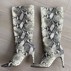Steve Madden knee high snakeskin boots
